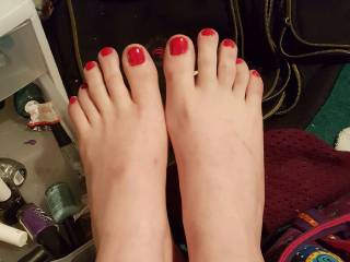 Wonderful 19 year old toes. Size 9.