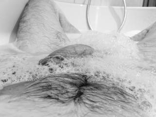 taking a bath