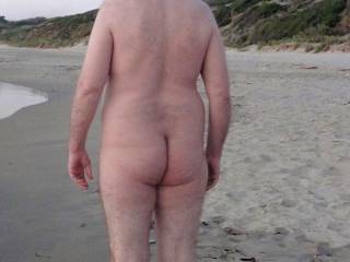 Bare ass naked at the beach