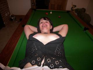 lick those nipples, throw you legs in the air spread use a pool cue to warm you up gently , use you like the naughty girl you are hmmmmmmm up for it?