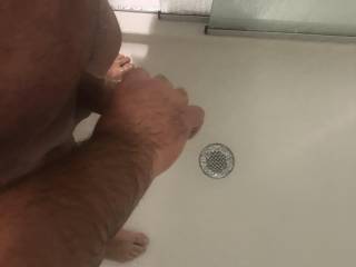 Jerking in the shower