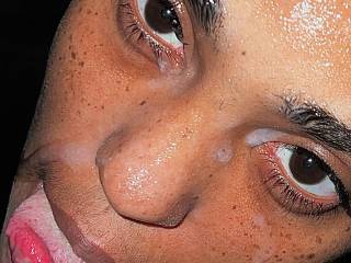 Fresh cum facial on Trina