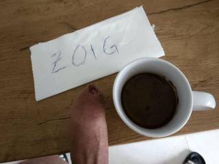 Morning wood with morning coffe 2