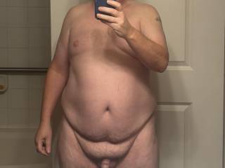My body: a little chubby, my dick isn’t big, but it’s cute (not hard here).