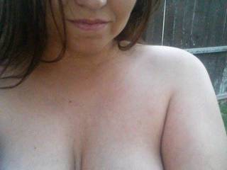 being naked in my yard with neighbors outside
