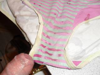 Some panties I blasted my load on (same as before)