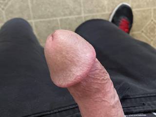 I was adjusting my ball ring and my cock was thinking about getting a BJ from my wife.