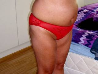Wife and her red panties,hope you like?