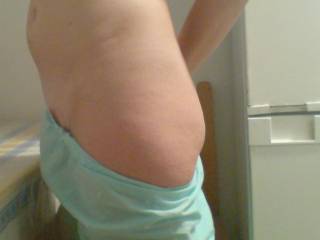 Having my Julie pose at the kitchen