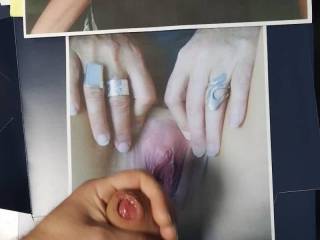 Delicious boobs and amazing hot pussy, " Curious" turned me on so much! That was so good to cover her a little bit ...😋