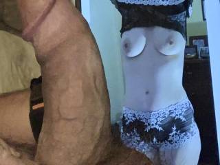 Hot tribute for pixiequeen!! Watching her undress has me throbbing!! Just take off that shirt and let me pull those panties aside as you slide down onto my hard fat cock! I can’t wait to get your hot married pussy! Hope this gets you wet!!!