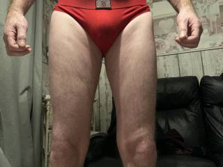 A pair of lady’s red thong underwear feels so sexy against my cock I usually have to pull one off after I have done photos wearing these kind of things perhaps you could be my camera man next time and pull me off instead afterwards 👌🍆💦