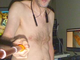 A partial body frontal selfie as I stand near my desk...September 2025. 1 of 2 Panasonic TS3 camera`s was used.