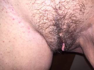 What a hot trimmed hairy pussy