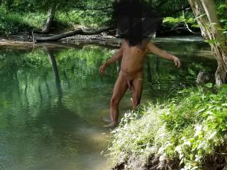Playing at the swimming hole