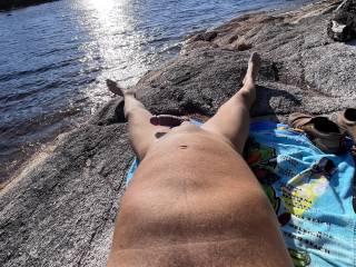 Got hard out in public again. Nobody around to see it. October heat wave.
