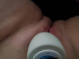 Warming up for hubby