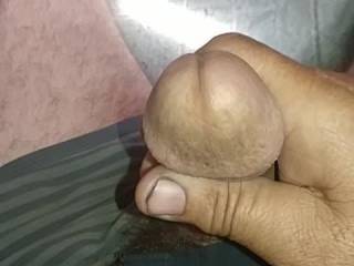 My.cock is hungry he is trying to get big and hard I am trying to help him