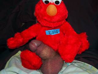 Elmo showing off....