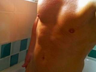 getting in the bath mmmm gonna have some clean dirty fun with hubby