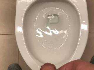 I was so pent up after days without jacking off, that I had do a quickie discretely in a public restroom. There wasn’t anyone around, but doing it somewhere different is pretty exciting in it’s own right
