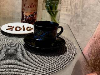 everything you need...flowers, coffee, thick, fatty cream, and an original-looking spoon with a leather case...a complete set...the most complete...