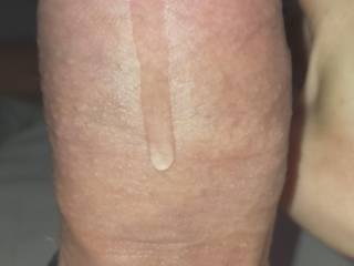 My vibrator turns my cock into precum on tap hehehe!.......love watching it drip down my shaft.....