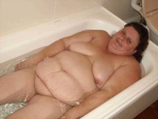 wife in bath