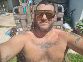 Outdoors enjoying the sun