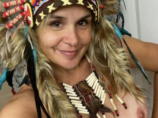 I actually am native ,..before people get too crazy..lol..going to do s pretty outdoor nude blanket lake woods sgoot in this headress