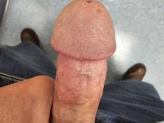 Closeup of Hubby\'s dick at work.