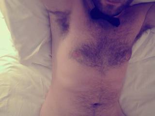 Just taking a quick shot while I\'m horny on the bed..