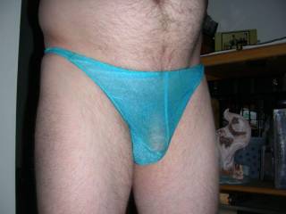 A frontal view of my thong and penis...
April 2008