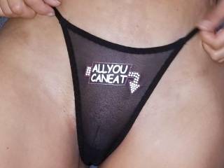 Panties for our themed party. Can you see my pussy?