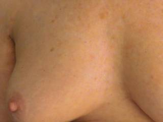 My partner\'s small tits and those nipples give me fabulous pleasure - how about you?
