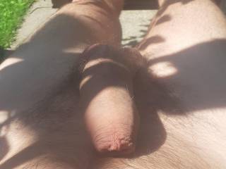 Nude sunbathing