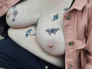 As she was reposed, Sally decided to show off some of her lesser noticed tattoos.
