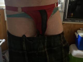 Fun in transparent cock strip thong