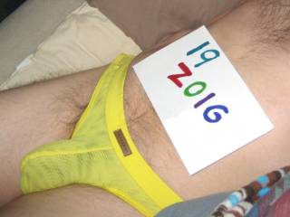 A side and frontal view of my undie as I lay upon my bed after hibernation...SD600 camera was used.