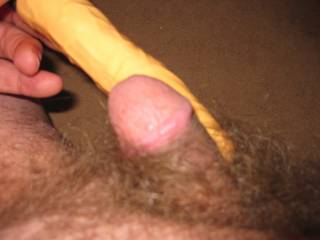 toy playing with cock