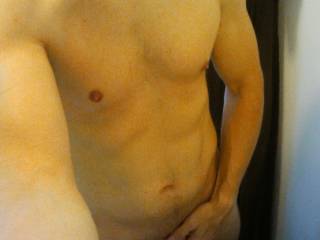 messing about in the bathroom