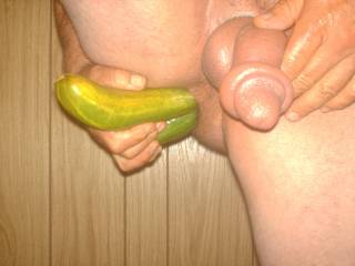 july 09 2 cucumbers in my ass and stroking my fat pumped up cock, any volunteers to help ?
