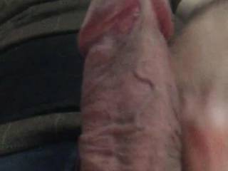 Part 1 now.  Pre warm up for sexting tomorrow with gf while I\'m away on business trip.  Will have cum shot in next part.  I love how thick and veiny my cock gets sometimes.  Wish she was there or anyone tomorrow.