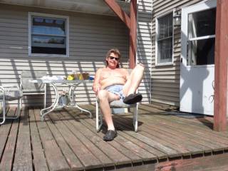 soaking up summer sun. Wish you were here.  'Tis a beautiful day