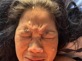 Released on a Thai face
