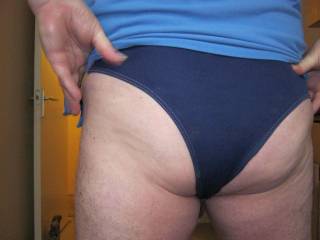 My ass in my tight blue briefs for all you male ass enthusiasts