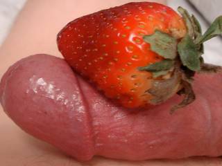 Dick Chameleon looking like a juicy strawberry.