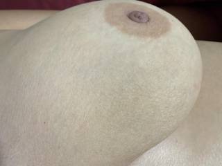 Sometimes she is self-about her tits, I gush over them all the time and tell her how perfect they are!!