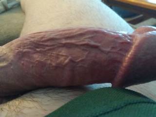 My big, curved, veiny cock.  Perfect for massaging your pussy and cervix.  Wanna feel him?