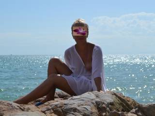 she was very wet, not from the water, and from desire